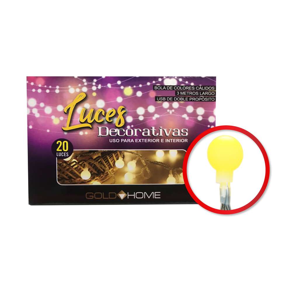 luces decorativas bola de colores