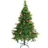 Árbol de navidad pequeño con accesorios rojos