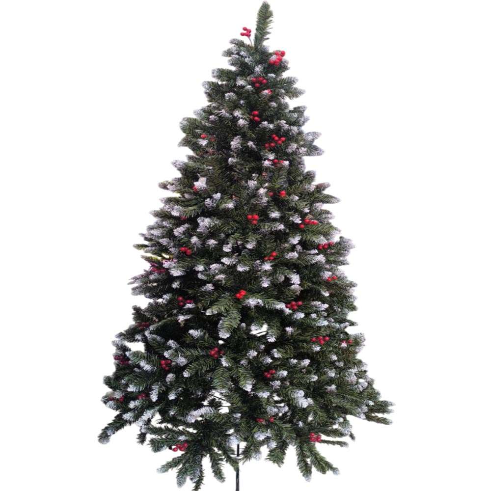 Árbol navideño mediano con accesorios rojos