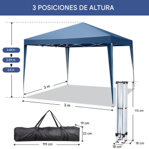 Carpa Azul 3x3